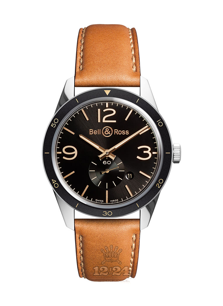 Bell & Ross Vintage Watch BRV123-GH-ST/SCA 43 mm Stainless steel Case Black Dial