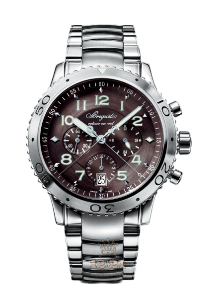 Breguet Type XX / Type XXI Watch 3810ST/92/SZ9 42 mm Stainless steel Case Brown (chocolate) Dial