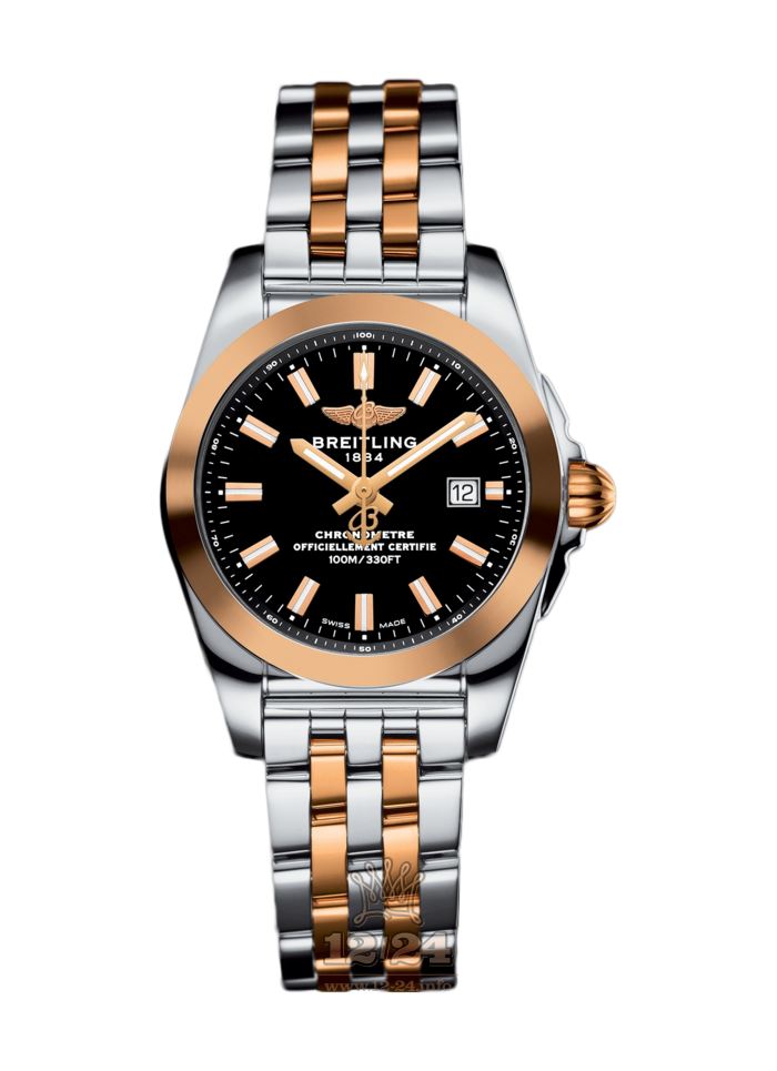 Breitling Galactic Watch C7234812|BF32|791C 29 mm Stainless steel Pink gold Case Black Dial