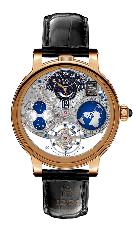 Bovet Dimier Watch R180003 46 mm Pink gold Case Dark blue Dial
