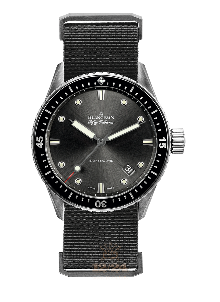 Blancpain Fifty Fathoms Watch 5000-1110-NABA 43 mm Stainless steel Case Gray Dial