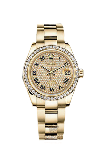 Rolex Datejust Watch 178288-0081 31 mm Yellow gold Case Silver Golden Dial
