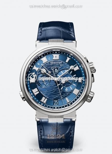 Breguet Marine Watch 5547BB/Y2/9ZU 40 mm White gold Case Dark blue Dial