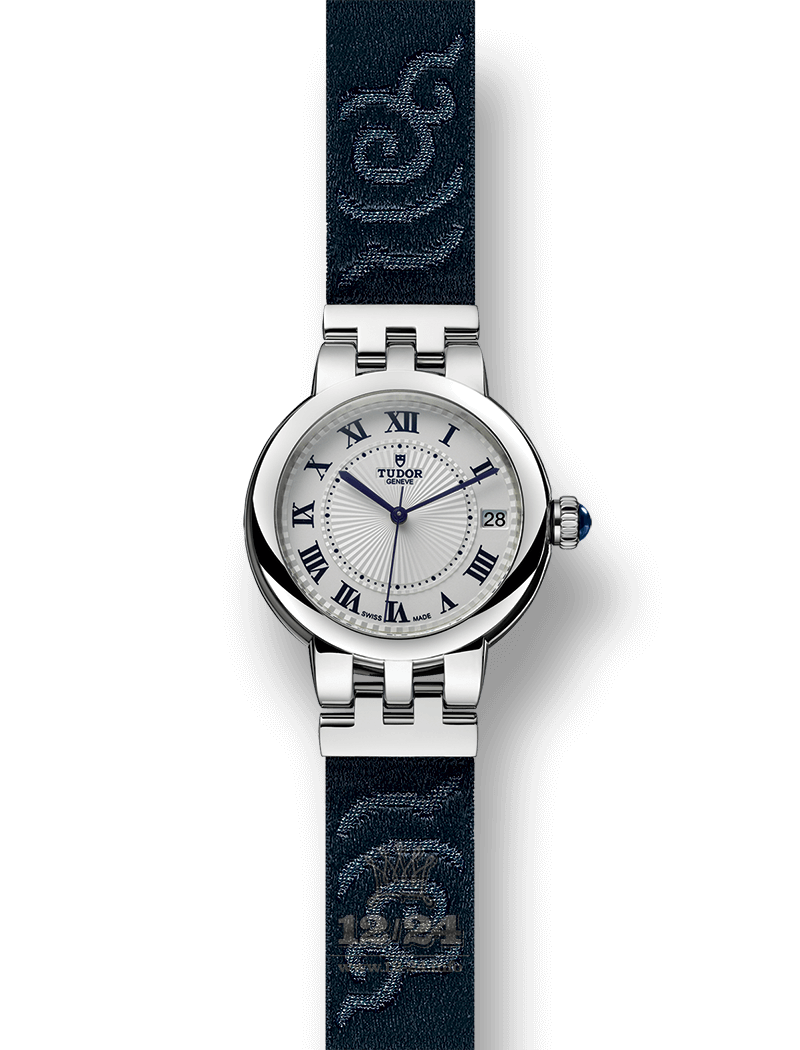Tudor Clair De Rose Watch M35800-0002 34 mm Stainless steel Case Silver Dial