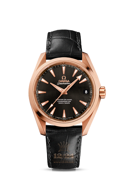 Omega Aqua Terra 150 M Watch 231.53.39.21.06.003 38 mm Pink gold Case Gray Dial