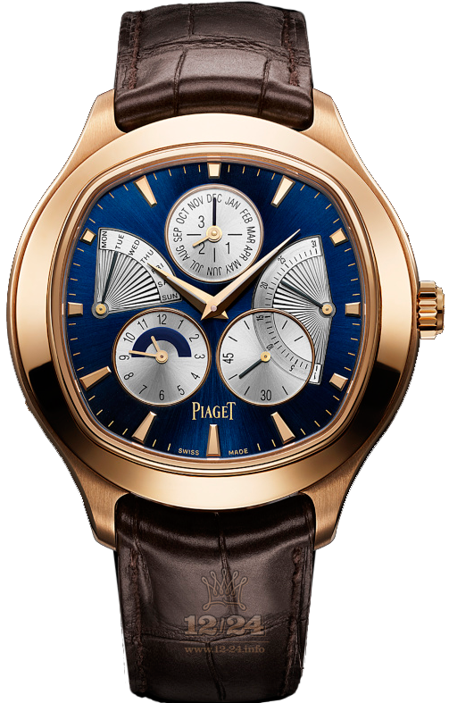Piaget Black Tie Watch G0A33019 47 mm Pink gold Case Dark blue Dial