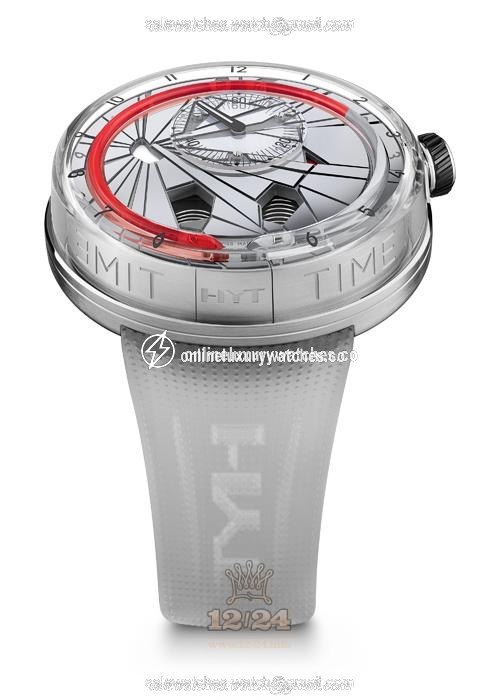 HYT H0 Watch 048-AC-78-BF-RU 49 mm Stainless steel Case Silver Dial