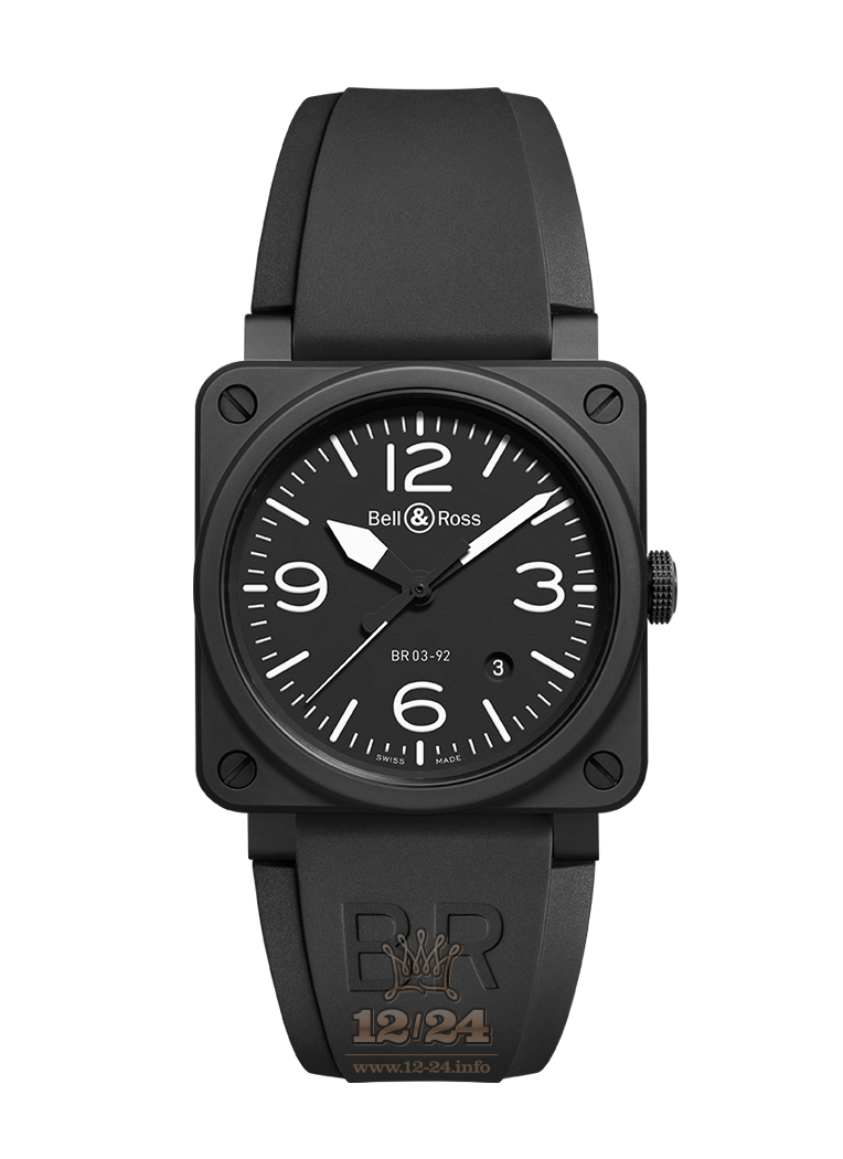 Bell & Ross Instruments Watch BR0392-BL-CE 42 mm Ceramics Case Black Dial