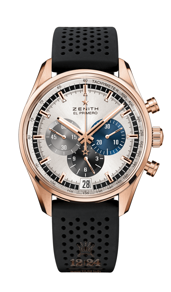 Zenith Chronomaster Watch 18.2043.400/69.R576 42 mm Pink gold Case Silver Dial