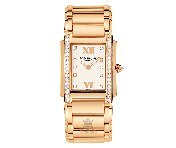 Patek Philippe Twenty~4 Watch 4908/11R-011 22 mm Pink gold Case White Dial