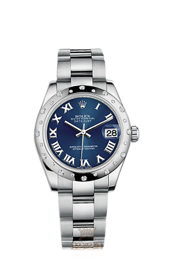 Rolex Lady-Datejust Watch 178344-0053 31 mm Steel / White gold Case Dark blue Dial