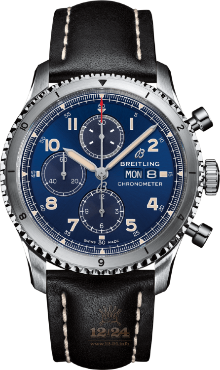 Breitling Classic AVI Watch A13316101C1X1 43 mm Stainless steel Case Dark blue Dial