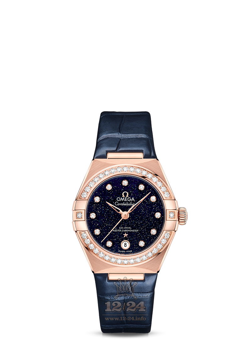 Omega Constellation Watch 131.58.29.20.53.003 29 mm Pink gold Case Dark blue Dial