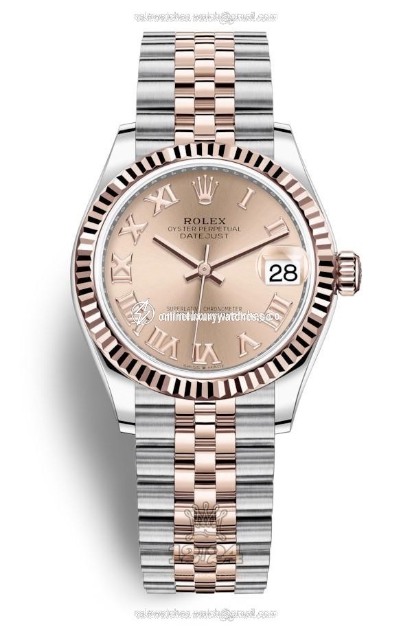 Rolex Datejust Watch 278271-0006 31 mm Stainless steel Pink gold Case Pink Dial