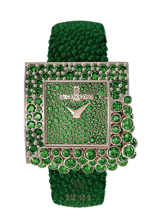 de Grisogono Sugar Watch S-S15 Pink gold Case Green Dial