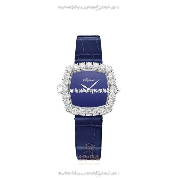 Chopard L Heure du Diamant Watch 13A386-1112 30 mm White gold Case Dark blue Dial