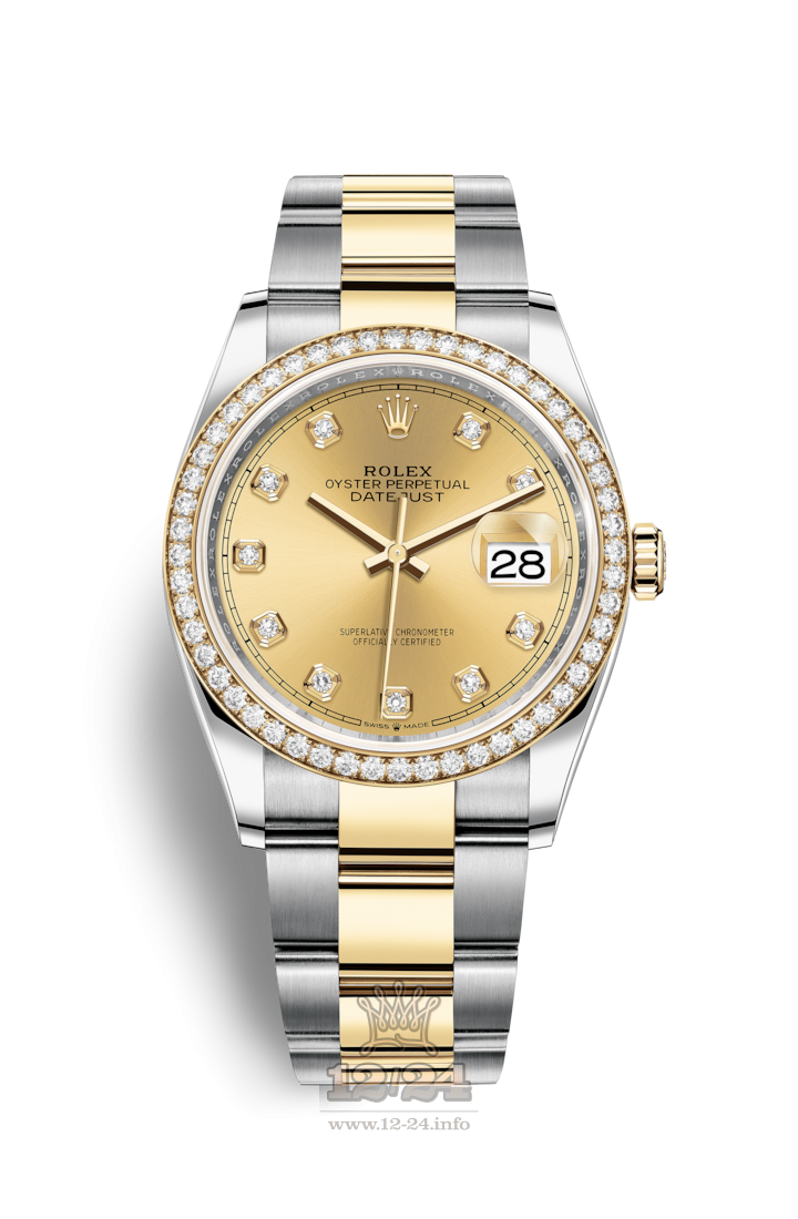 Rolex Datejust Watch 126283rbr-0004 36 mm Steel / Yellow gold Case Golden Dial