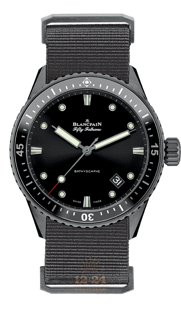 Blancpain Fifty Fathoms Watch 5000-0130-NABA 44 mm Ceramics Case Black Dial