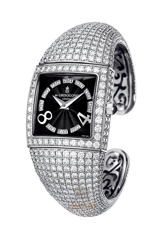 de Grisogono Piccolina Watch P-S14/B White gold Case Black Dial
