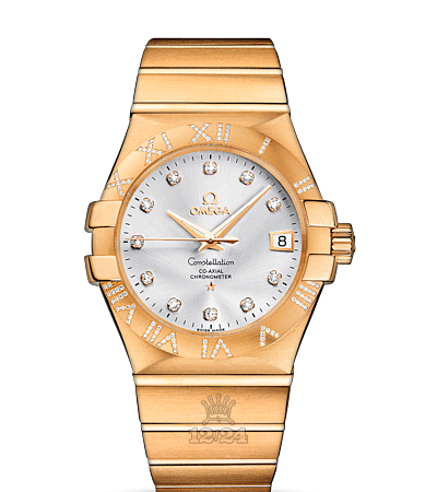 Omega Constellation Watch 123.55.35.20.52.004 35 mm Yellow gold Case Silver Dial