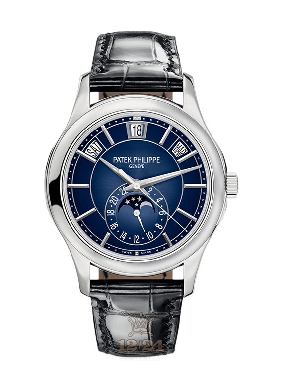 Patek Philippe Complications Watch 5205G-013 40 mm White gold Case Dark blue Dial