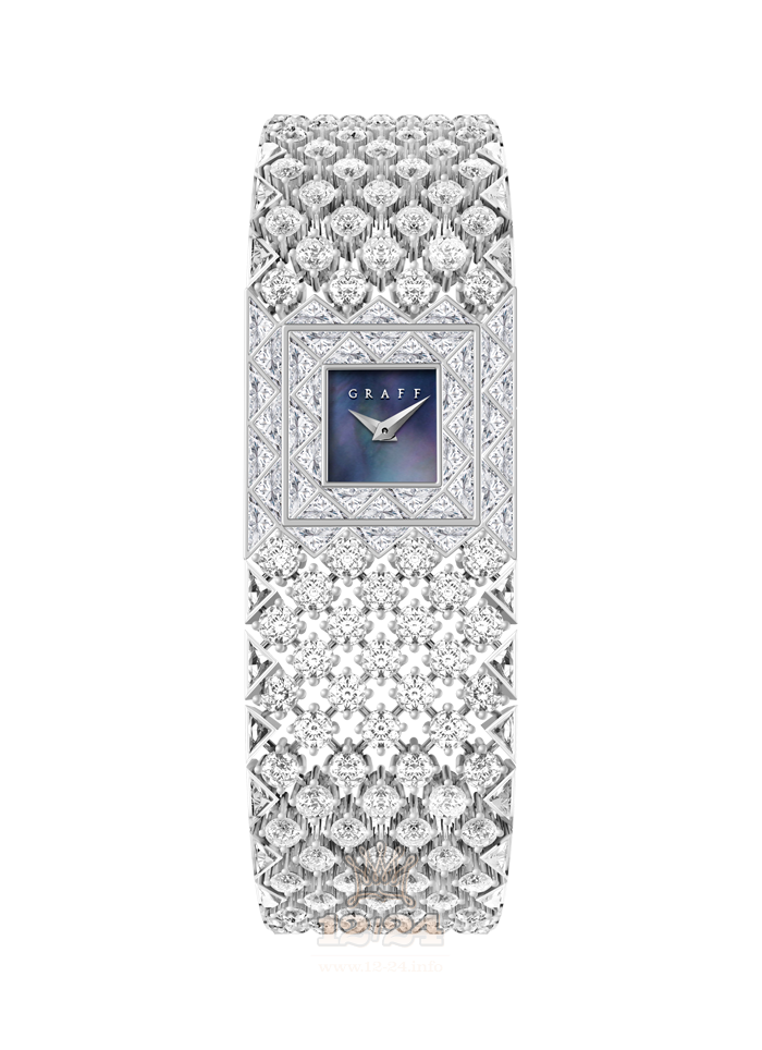 Graff Jewellery Watches Watch Snowfall Watch Tahitian MOP 19 mm White gold Case Dark blue Dial