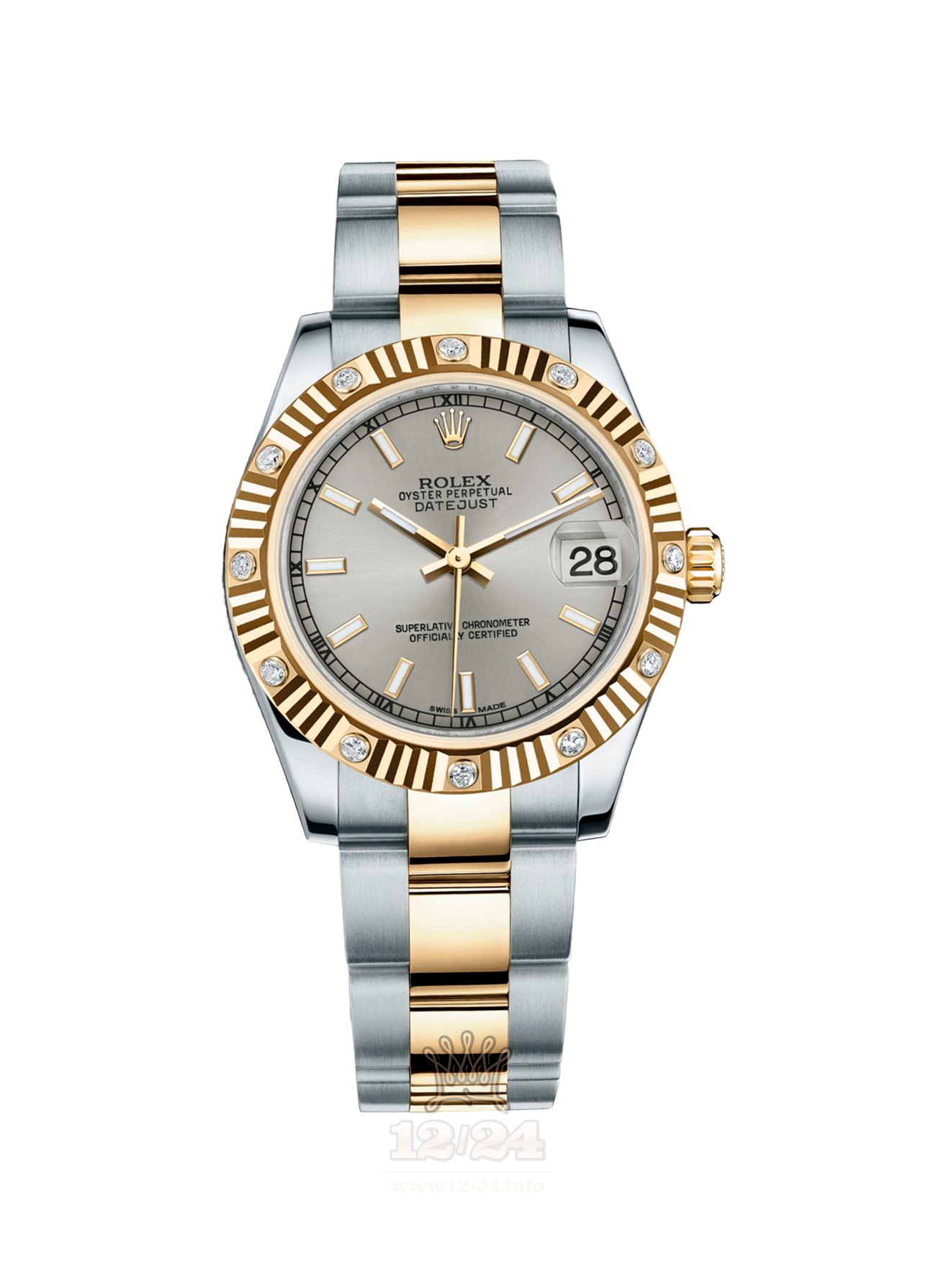 Rolex Datejust Watch 178313-0038 31 mm Steel / Yellow gold Case Silver Dial