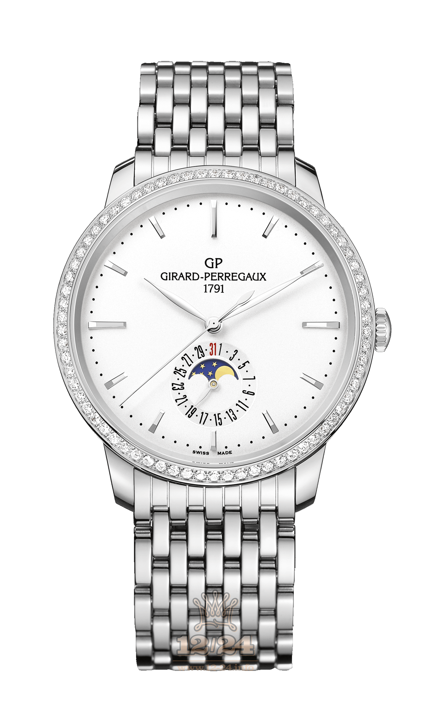 Girard Perregaux 1966 Watch 49545D11A131-11A Stainless steel Case Silver Dial