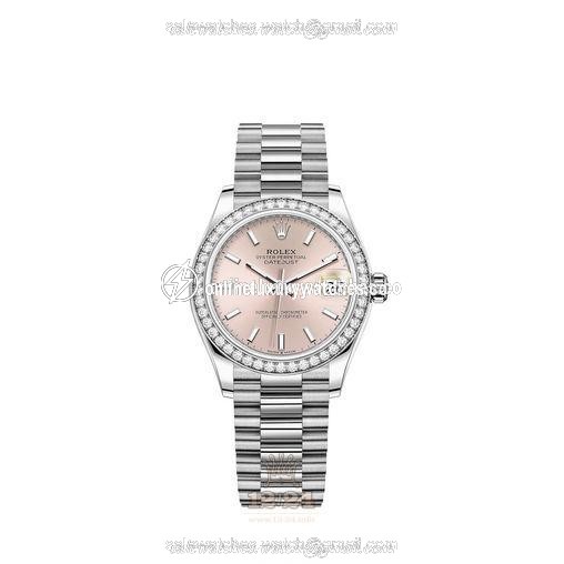 Rolex Datejust Watch 278289rbr-0013 31 mm White gold Case Pink Dial