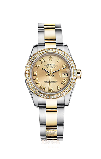Rolex Lady-Datejust Watch 179383-0032 26 mm Steel / Yellow gold Case Golden Dial
