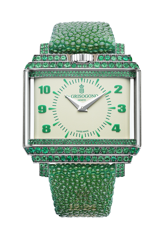de Grisogono New Retro Women Watch NRW-S04 White gold Case Beige Dial