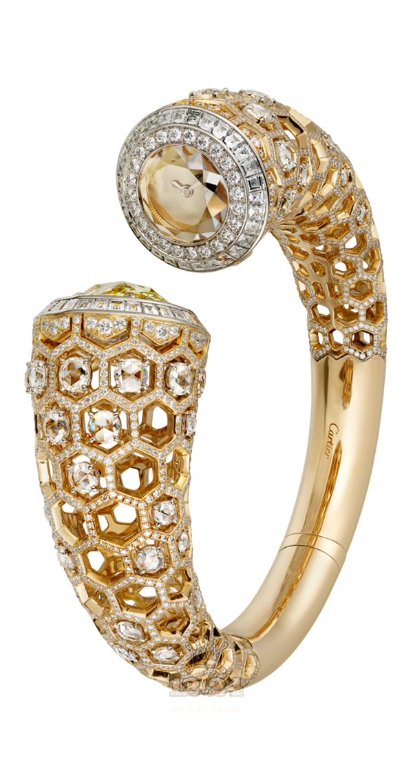 Cartier Creative jewelry watches Watch HPI00992 Yellow gold Case Golden Dial