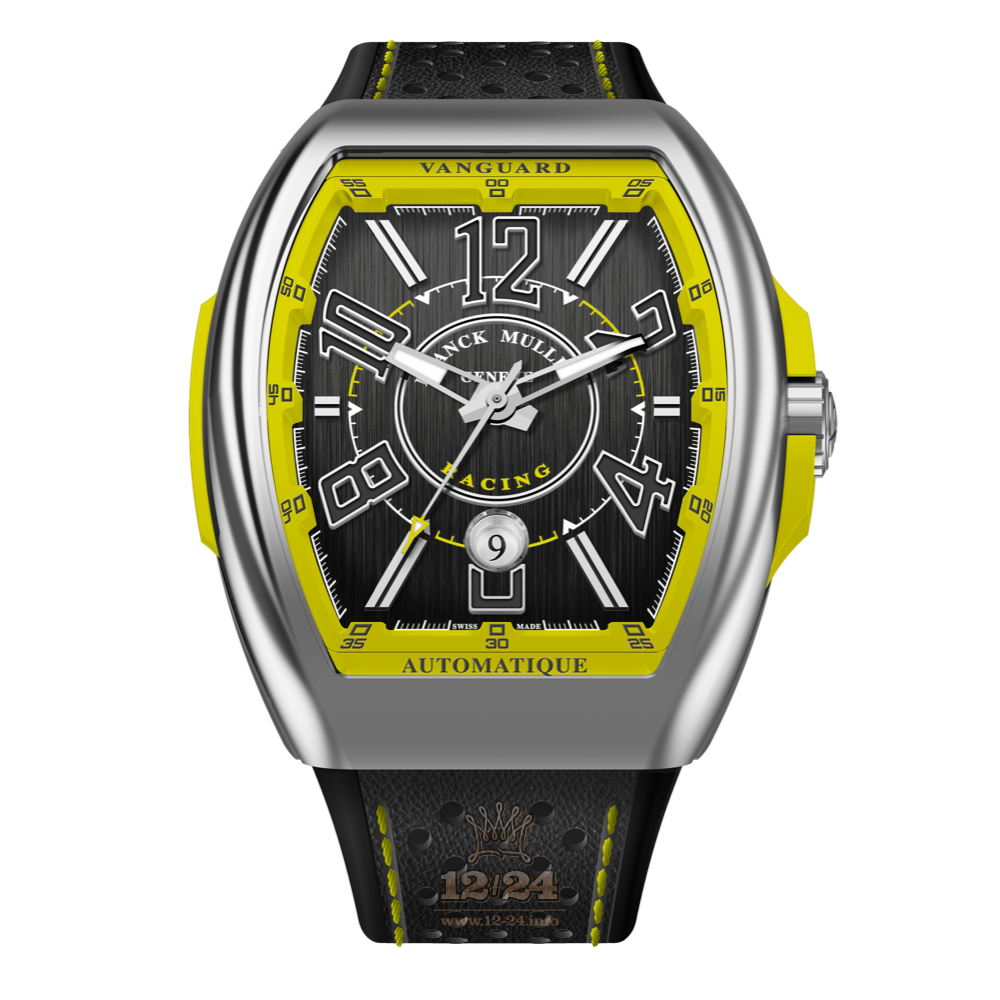 Franck Muller Vanguard Watch V 45 SC DT RACING JA 44 mm Stainless steel Case Black Dial
