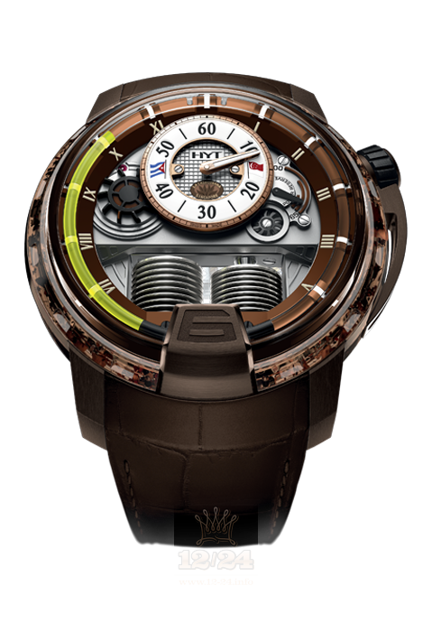 HYT H1 Watch 148-nc-ro-gf-ab 49 mm Stainless steel Titanium Case