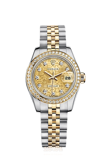 Rolex Lady-Datejust Watch 179383-0018 26 mm Steel / Yellow gold Case Golden Dial
