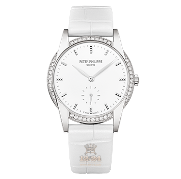 Patek Philippe Calatrava Watch 7122/200G-001 33 mm White gold Case White Dial