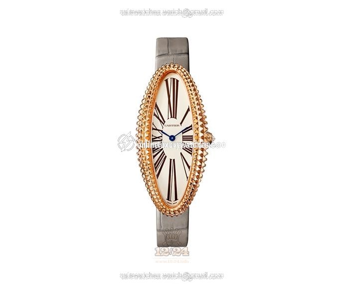 Cartier Baignoire Watch WGBA0009 47 mm Pink gold Case Golden Dial