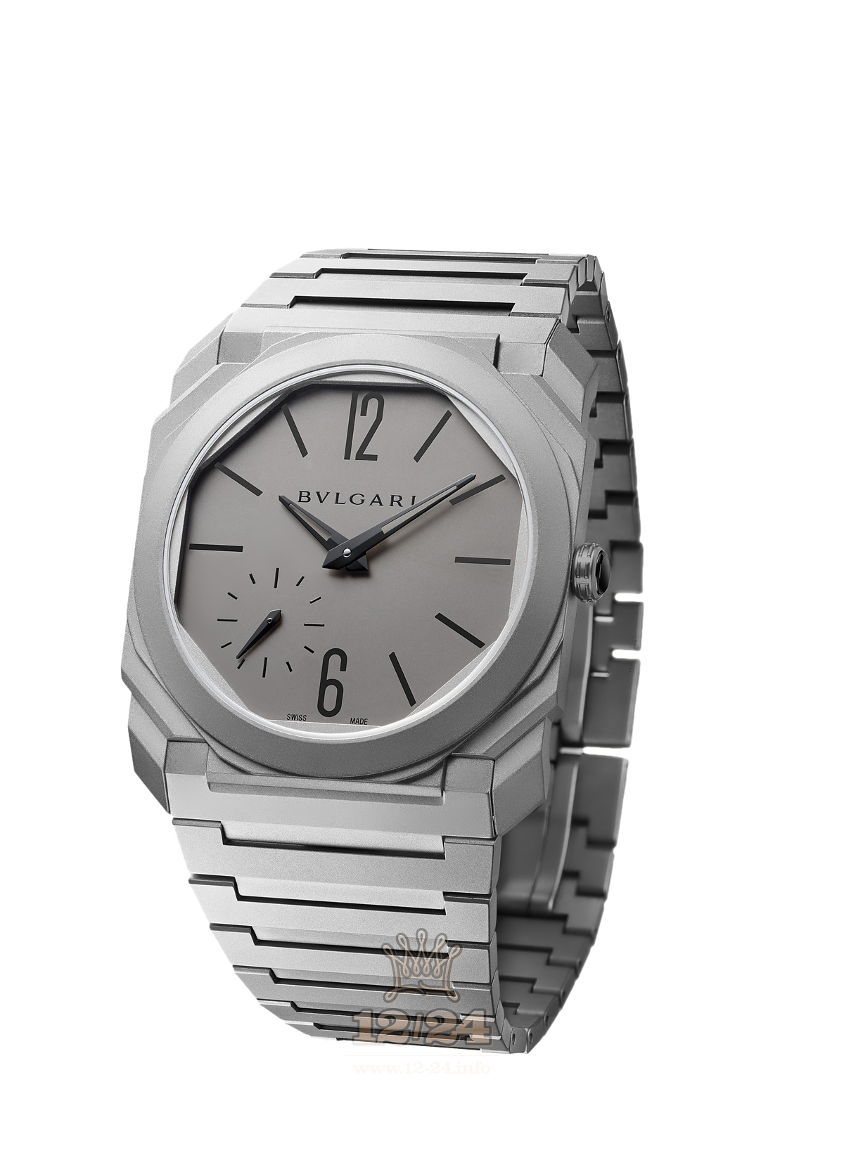 Bvlgari Octo Watch 102713 BGO40C14TTXTAUTO 40 mm Titanium Case Gray Dial