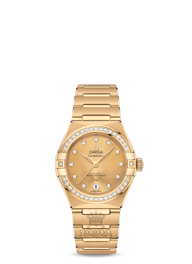 Omega Constellation Watch 131.55.29.20.58.001 29 mm Yellow gold Case Golden Dial