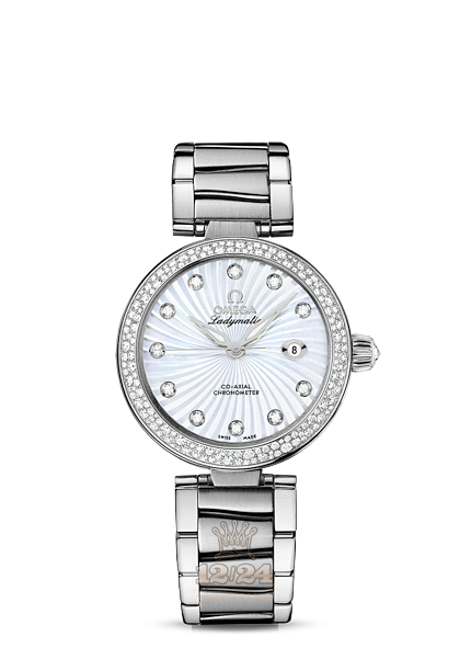 Omega Ladymatic Watch 425.35.34.20.55.001 34 mm Stainless steel Ceramics Case White Dial