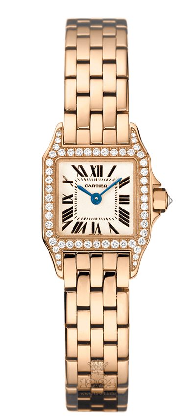Cartier Santos de Cartier Watch WF9011Z8 24 mm Pink gold Case Silver Dial
