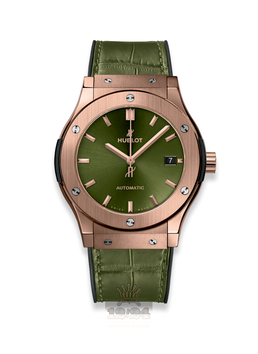 Hublot Classic Fusion Watch 511.OX.8980.LR 45 mm Pink gold Case Green Dial