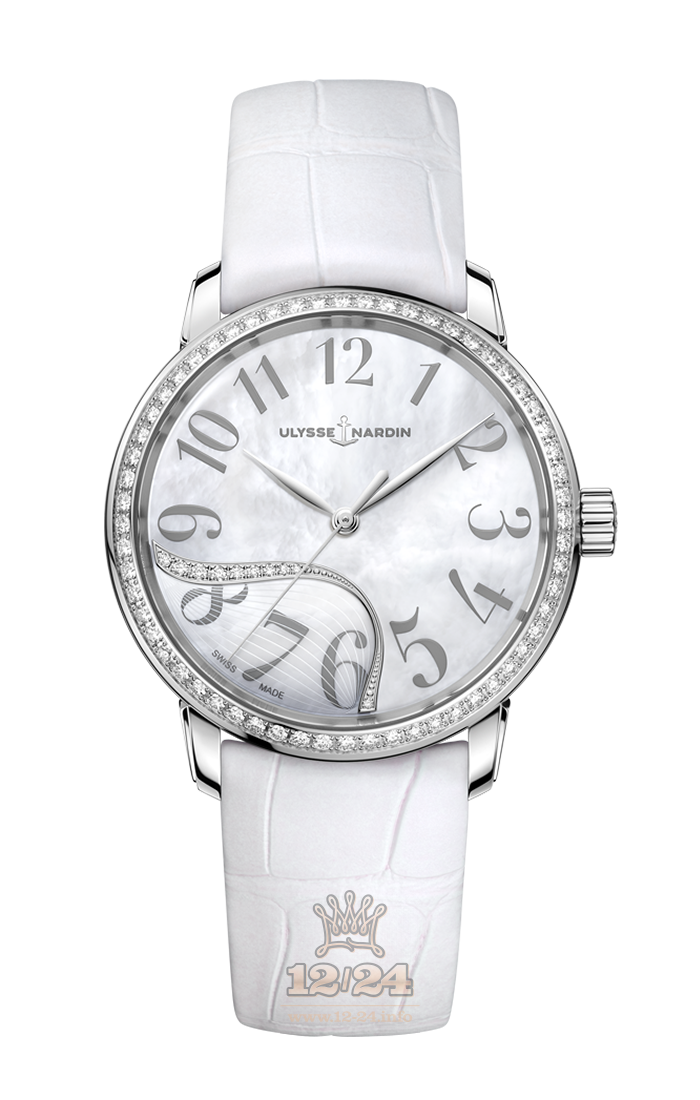 Ulysse Nardin Classic Watch 8153-201B/60-01 37 mm Stainless steel Case White Dial