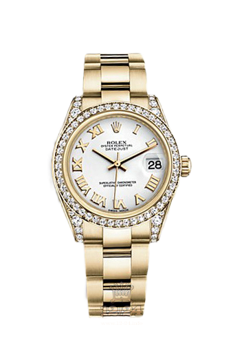 Rolex Datejust Watch 178158-0086 31 mm Yellow gold Case White Dial