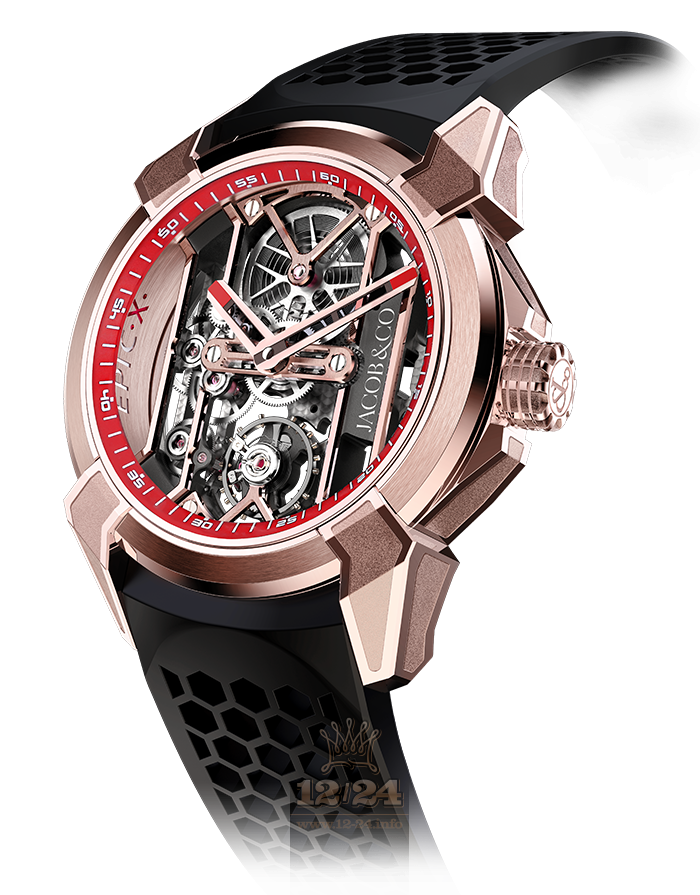 Jacob & Co Gents Collection Watch EX100.40.PS.RW.A 44 mm Pink gold Case