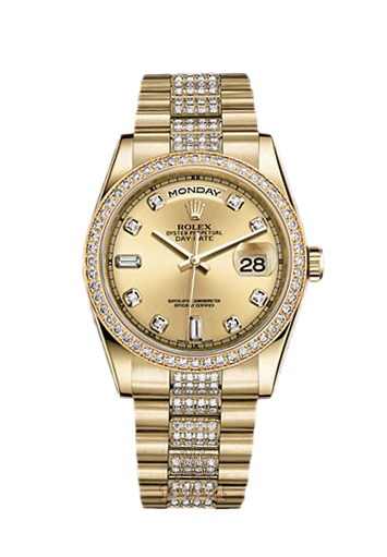 Rolex Day-Date Watch 118348-0029 36 mm Yellow gold Case Golden Dial