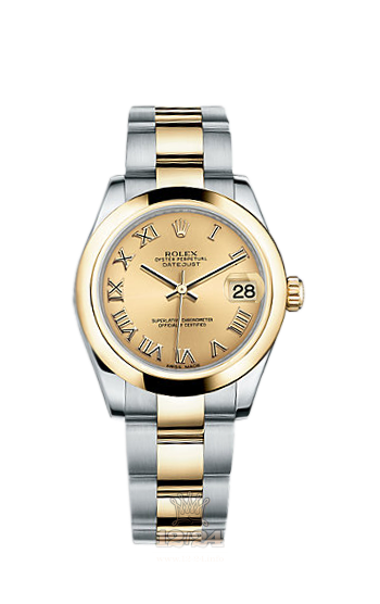 Rolex Lady-Datejust Watch 178243-0072 31 mm Steel / Yellow gold Case Golden Dial