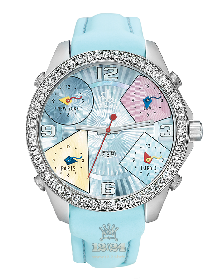 Jacob & Co Iconic Collection Watch JC-23 47 mm Stainless steel Case Blue Dial