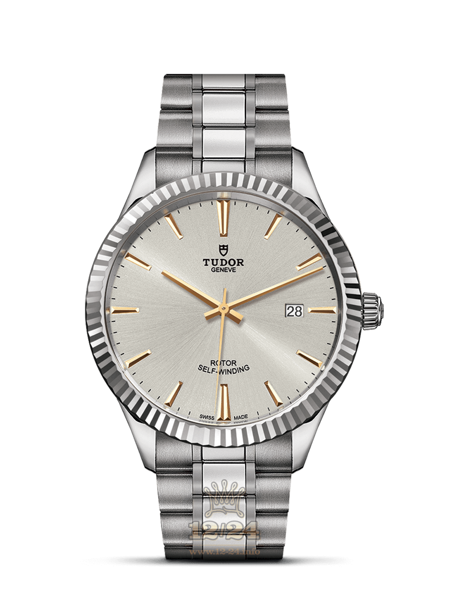 Tudor Style Watch M12710-0005 41 mm Stainless steel Case Gray Silver Dial