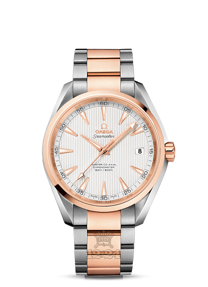 Omega Aqua Terra 150 M Watch 231.20.42.21.02.001 42 mm Steel / Pink gold Case Silver Dial